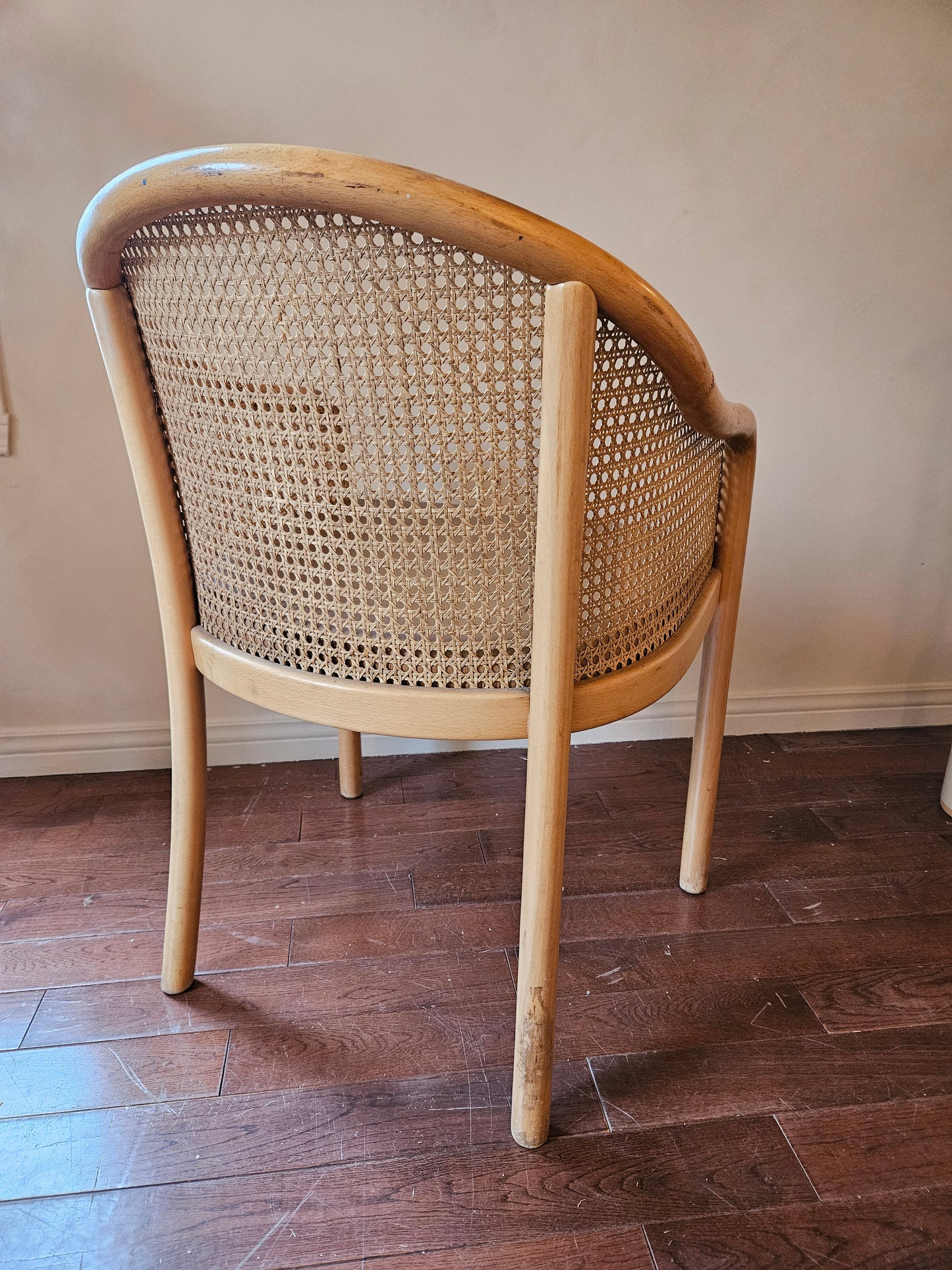 Cane bucket chair set