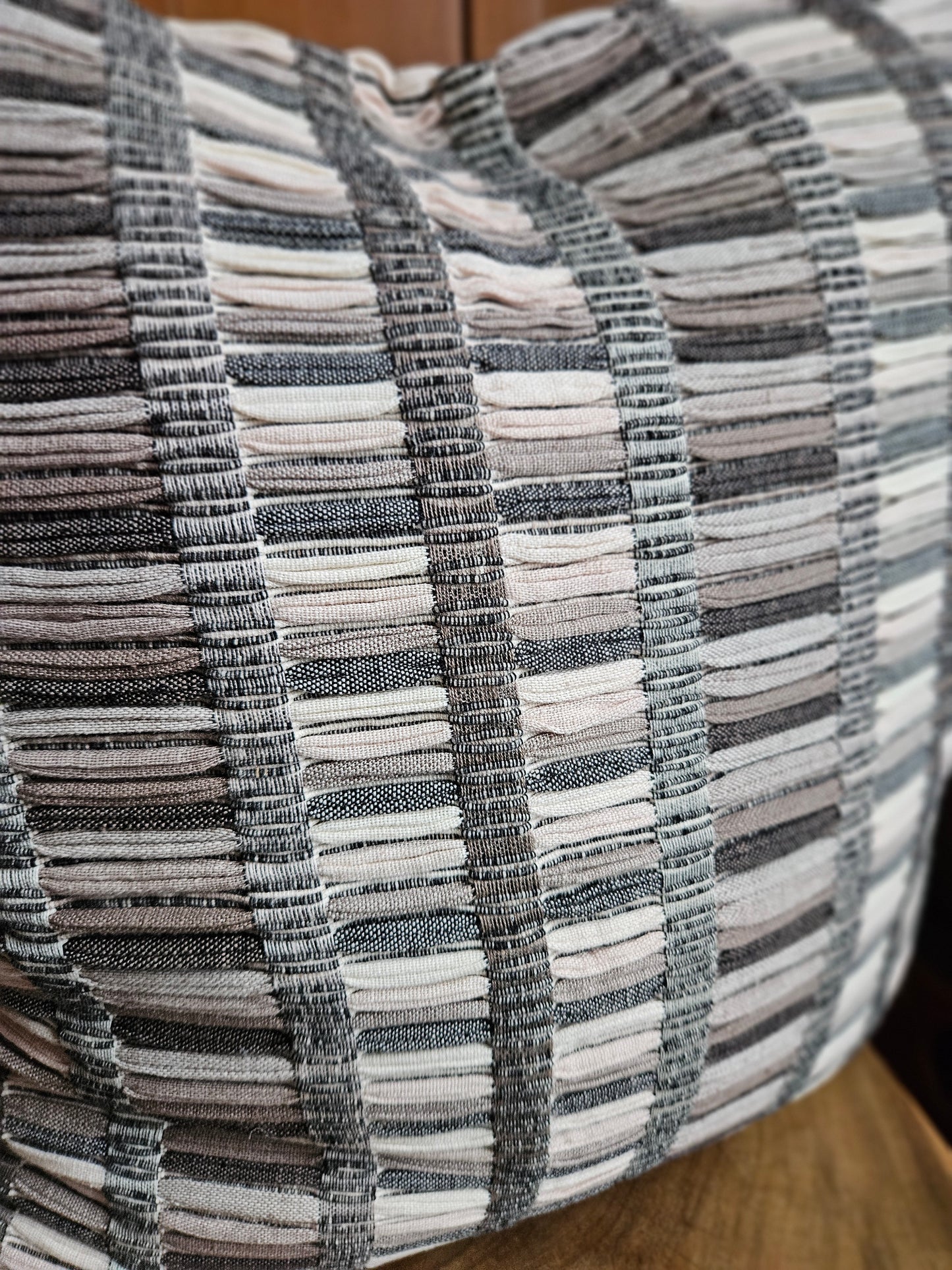 Gathered, large cushion