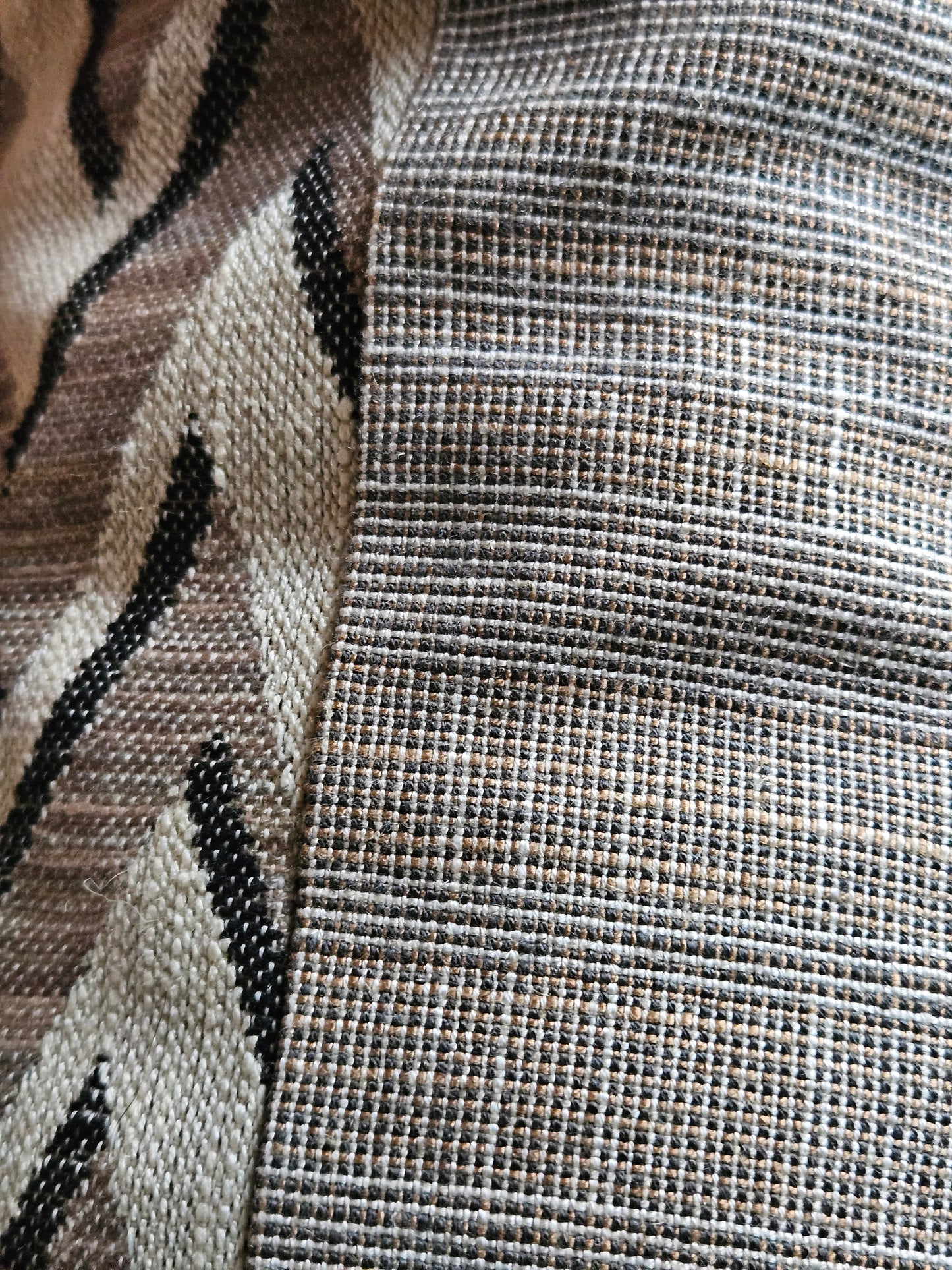 Fine woven plaid and chevron