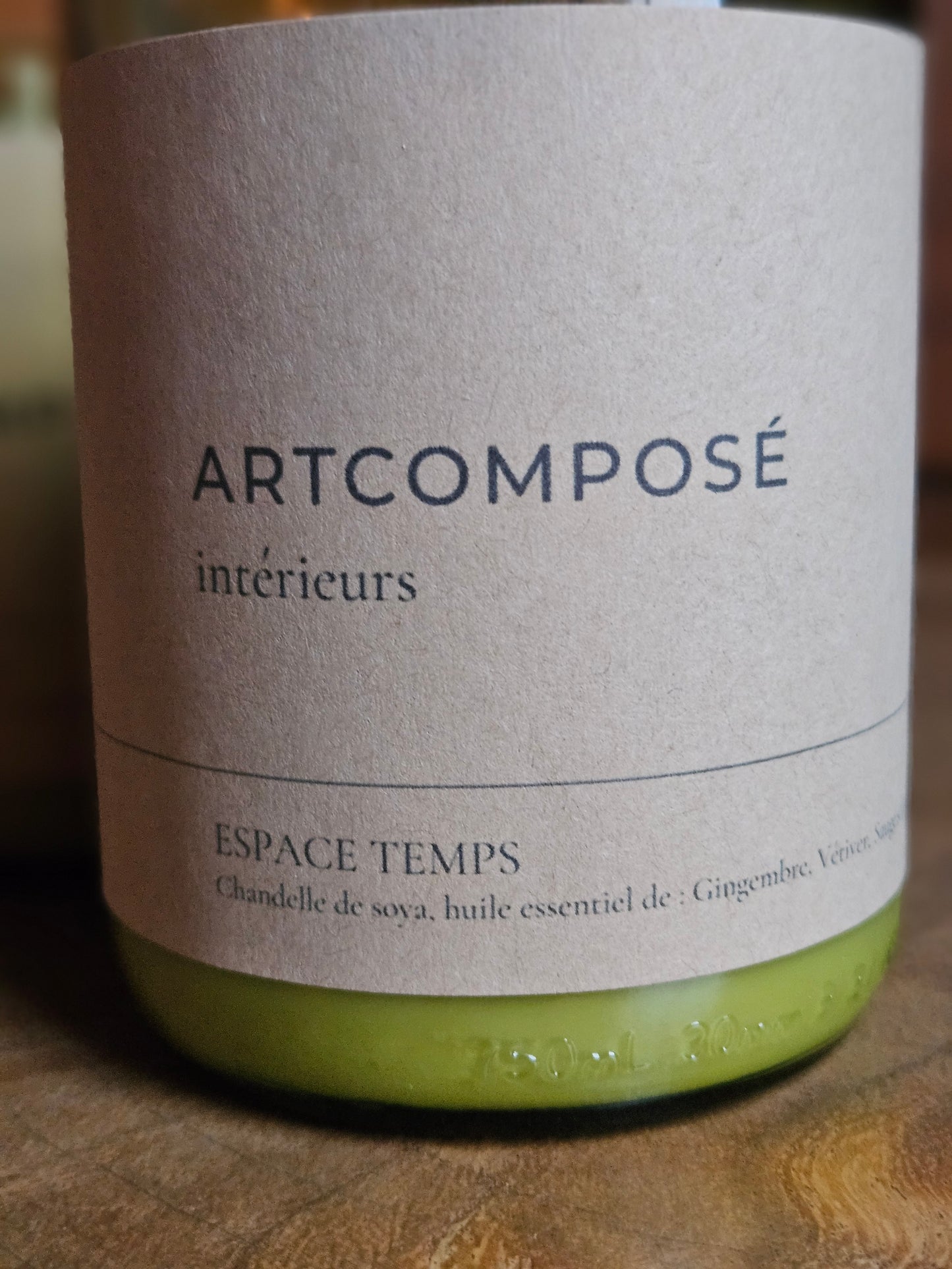 Bougie aux huiles essentielles - espace temps
