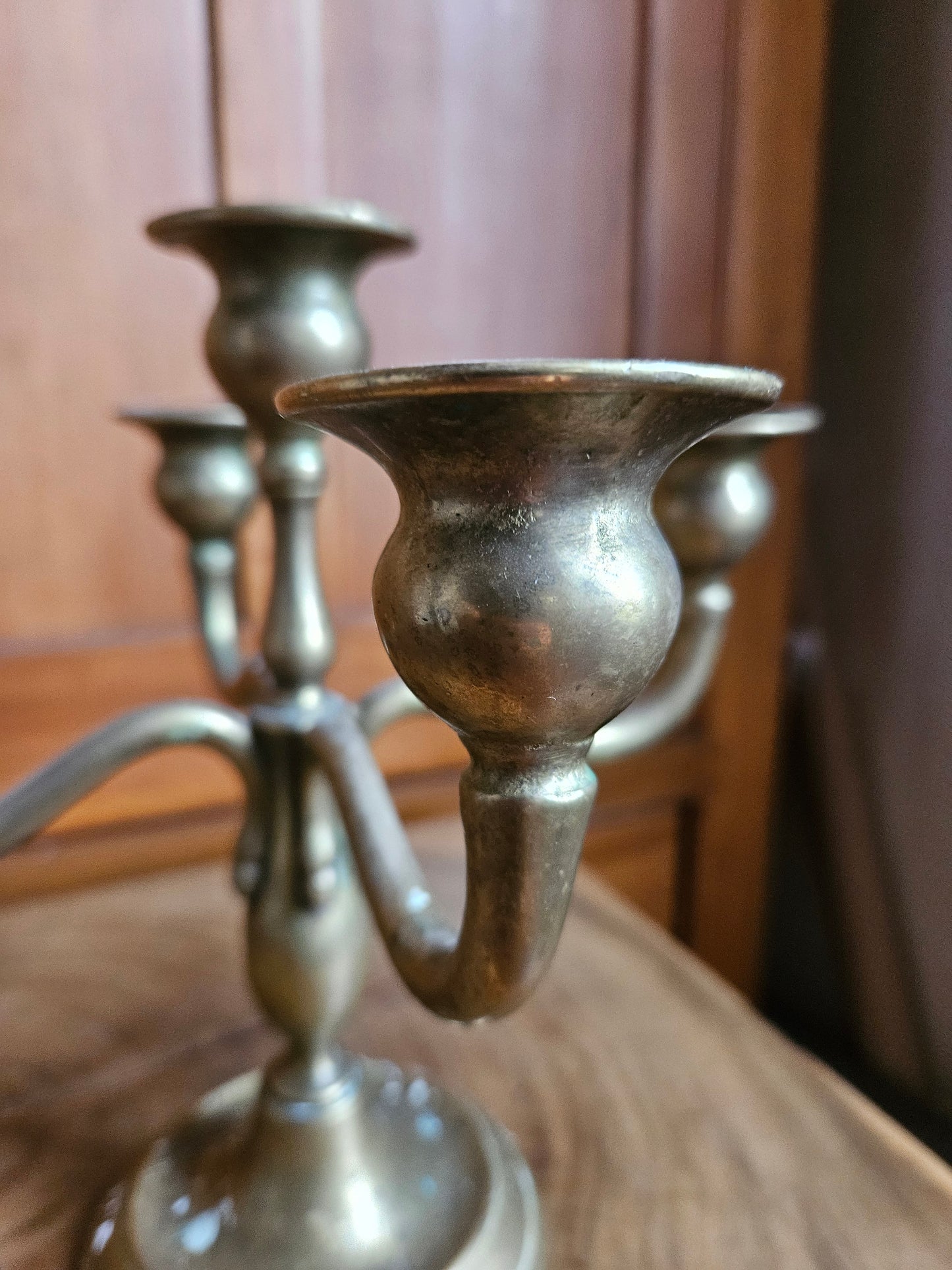 5 tier solid brass candelabra