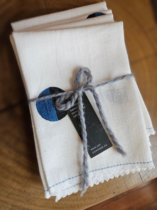 Geometric printed linen