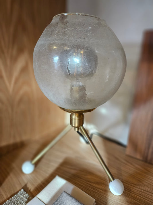 Hand glass blown table lamp