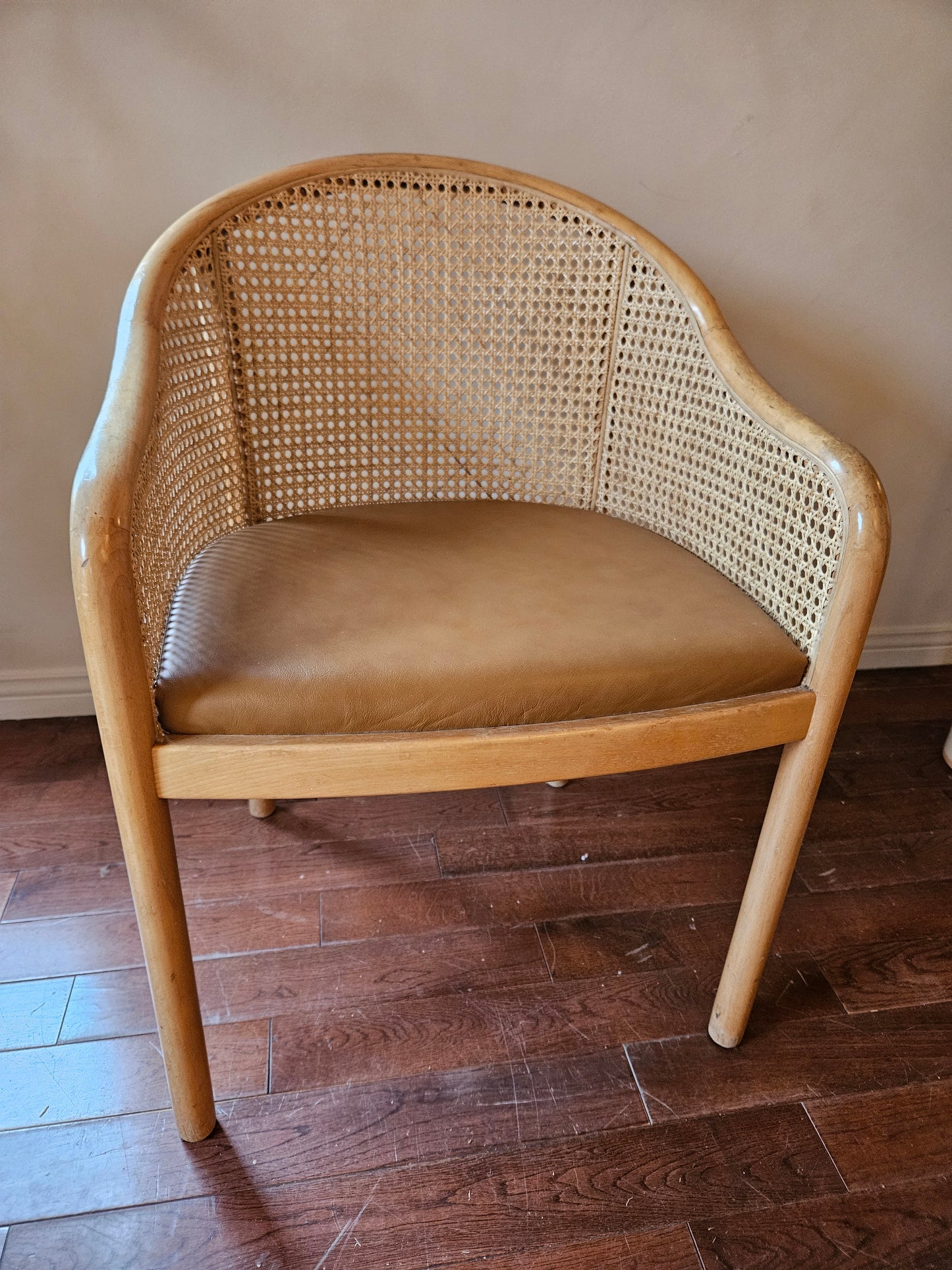 Cane bucket chair set