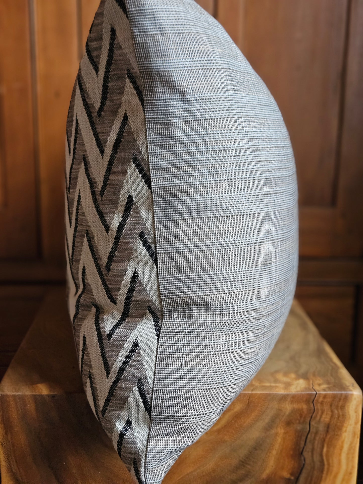 Fine woven plaid and chevron