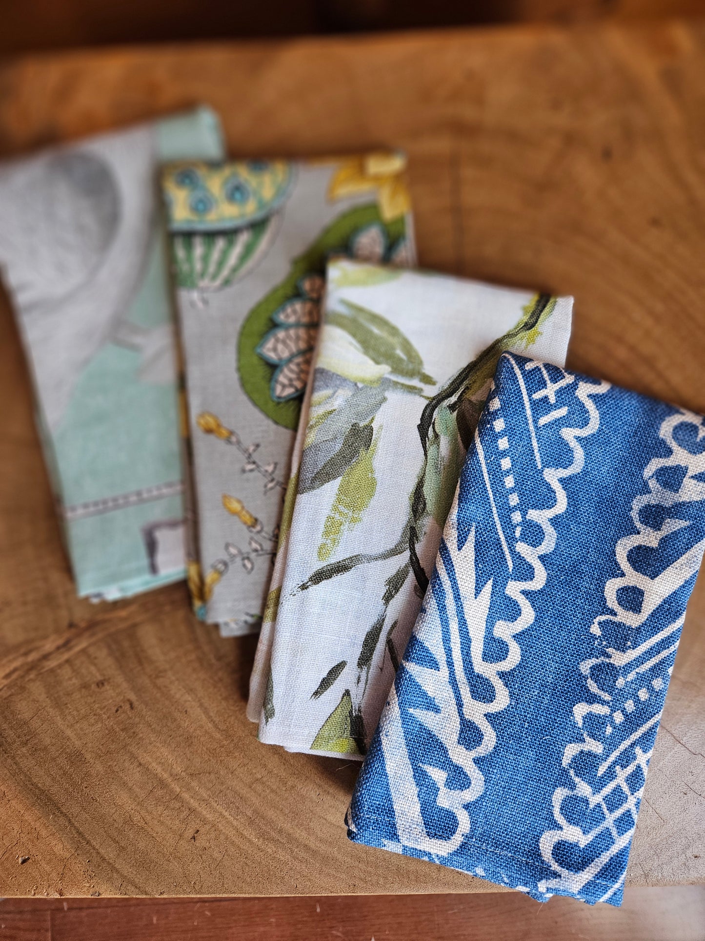 Botanical linen napkins